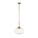 Melon-Shaped Glass Pendant Lamp | Uttermost Bellaire - www.oroa.com