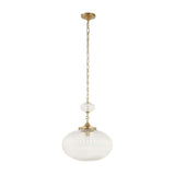 Melon-Shaped Glass Pendant Lamp | Uttermost Bellaire - www.oroa.com