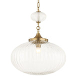 Melon-Shaped Glass Pendant Lamp | Uttermost Bellaire - www.oroa.com