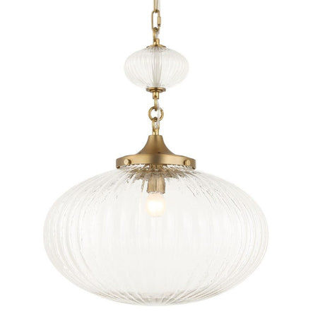 Melon-Shaped Glass Pendant Lamp | Uttermost Bellaire - www.oroa.com