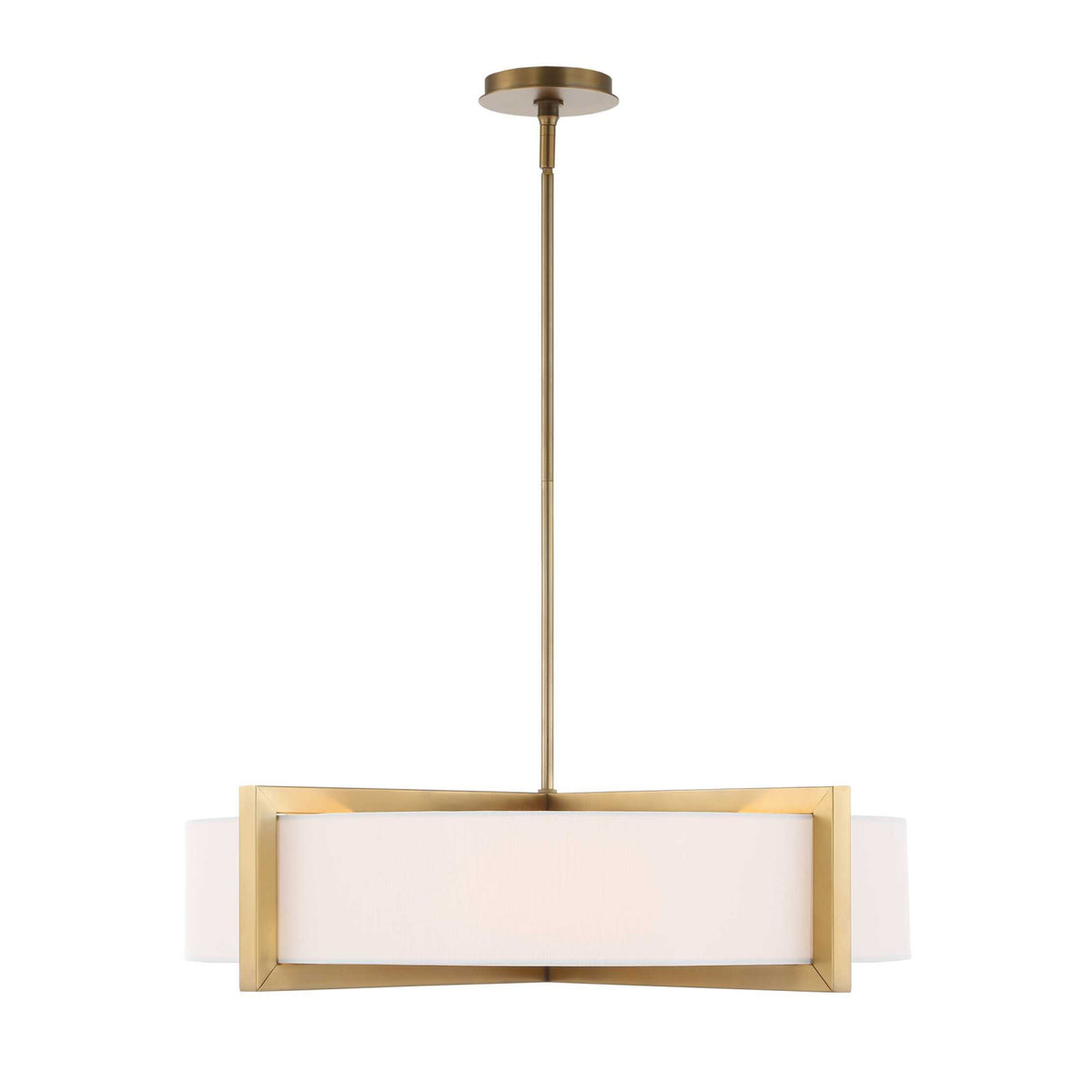 Modern European furniture - White Linen 4-Light Pendant Lamp - www.oroa.com
