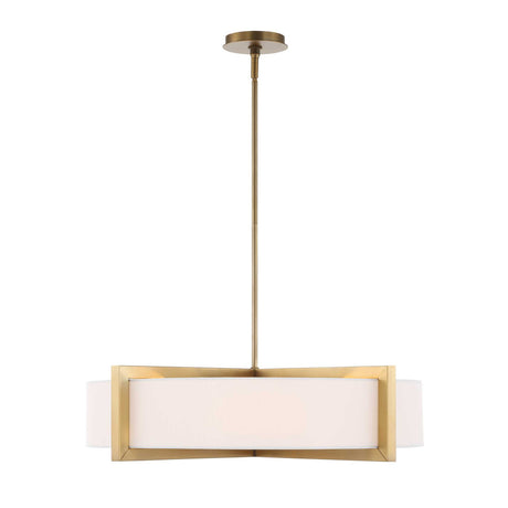 Modern European furniture - White Linen 4-Light Pendant Lamp - www.oroa.com