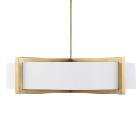 Modern European furniture - White Linen 4-Light Pendant Lamp - www.oroa.com