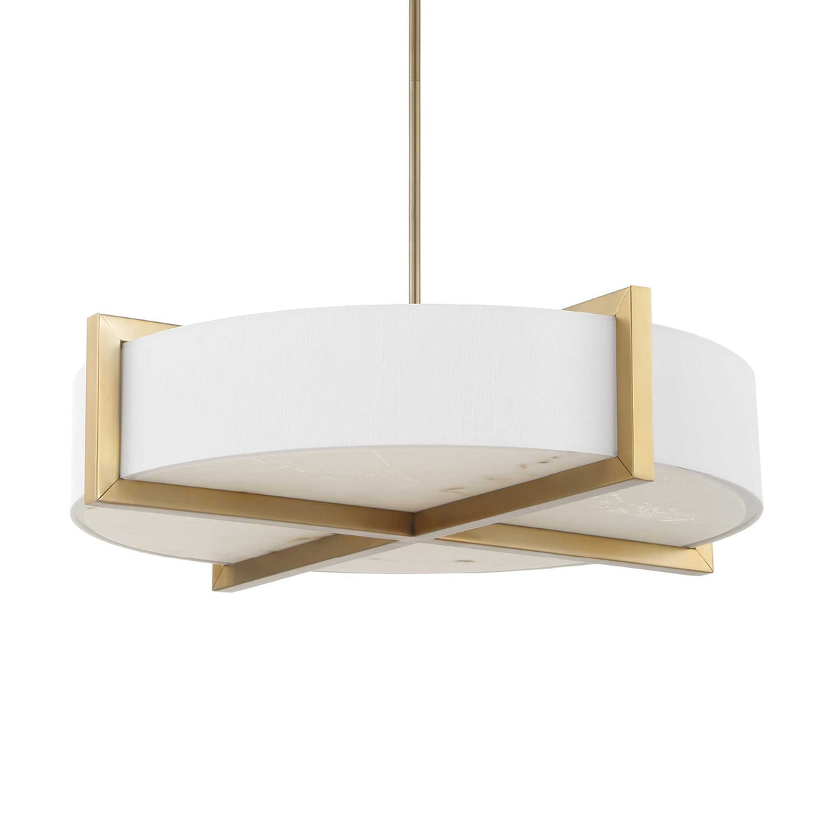 Modern European furniture - White Linen 4-Light Pendant Lamp - www.oroa.com