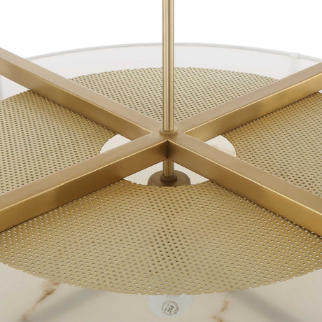 Modern European furniture - White Linen 4-Light Pendant Lamp - www.oroa.com