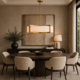 Modern European furniture - White Linen 4-Light Pendant Lamp - www.oroa.com