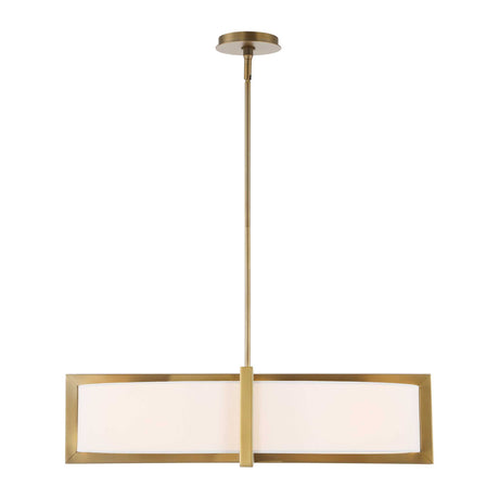 Modern European furniture - White Linen 4-Light Pendant Lamp - www.oroa.com