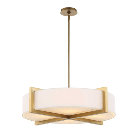 Modern European furniture - White Linen 4-Light Pendant Lamp - www.oroa.com
