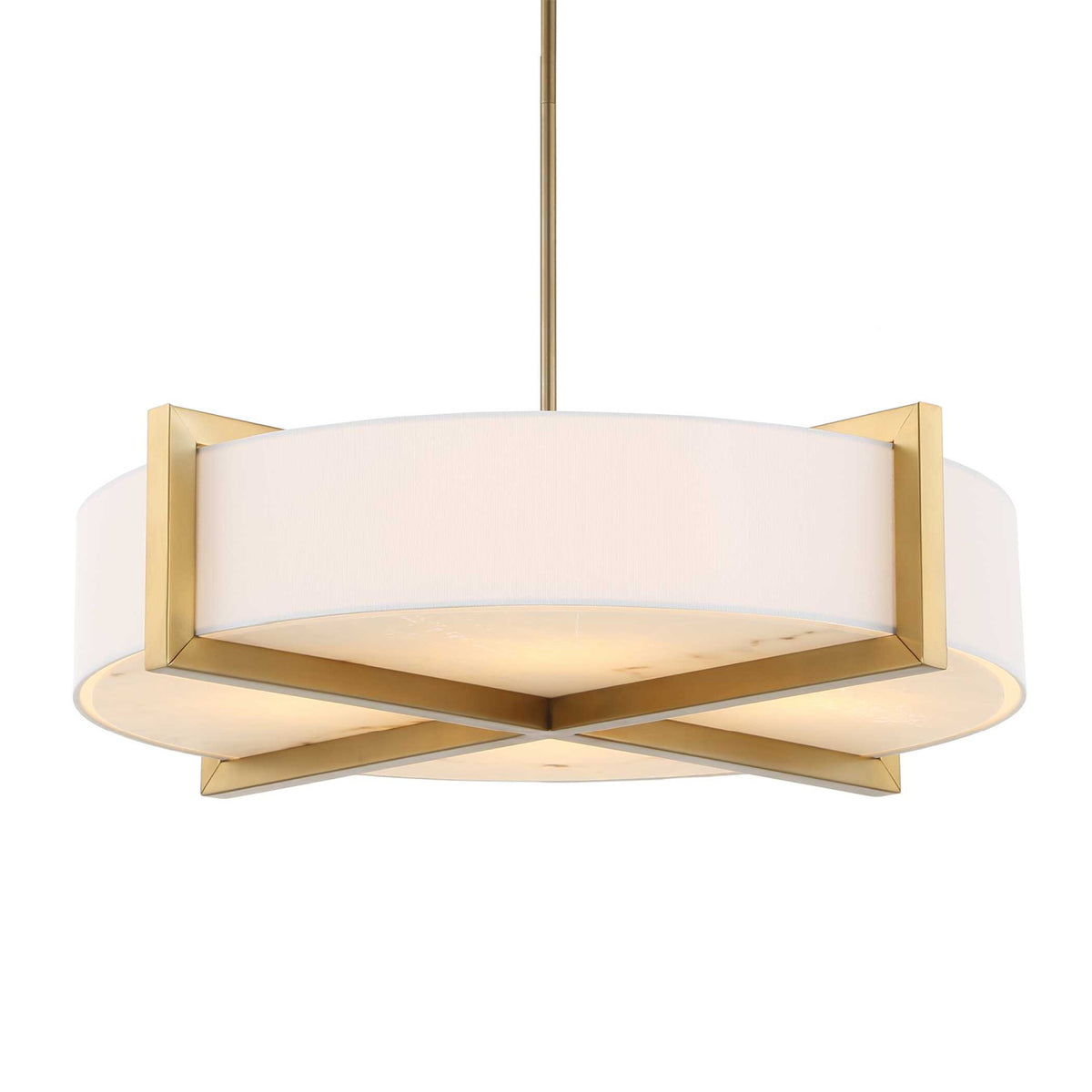 Modern European furniture - White Linen 4-Light Pendant Lamp - www.oroa.com
