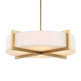 Modern European furniture - White Linen 4-Light Pendant Lamp - www.oroa.com