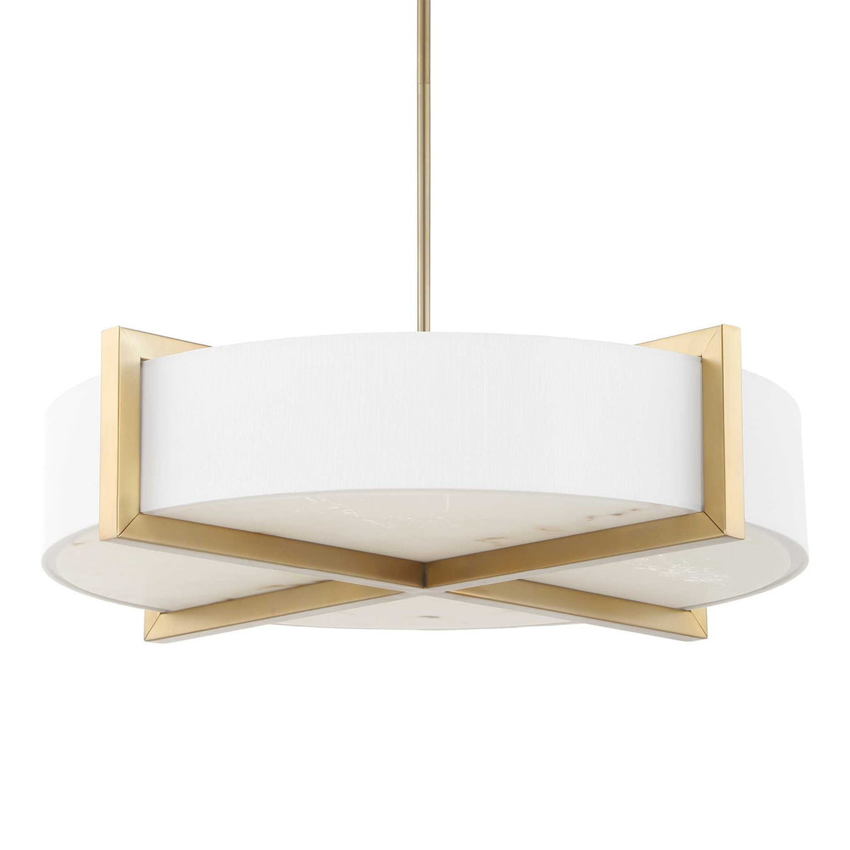Modern European furniture - White Linen 4-Light Pendant Lamp - www.oroa.com