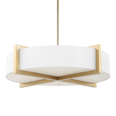 Modern European furniture - White Linen 4-Light Pendant Lamp - www.oroa.com