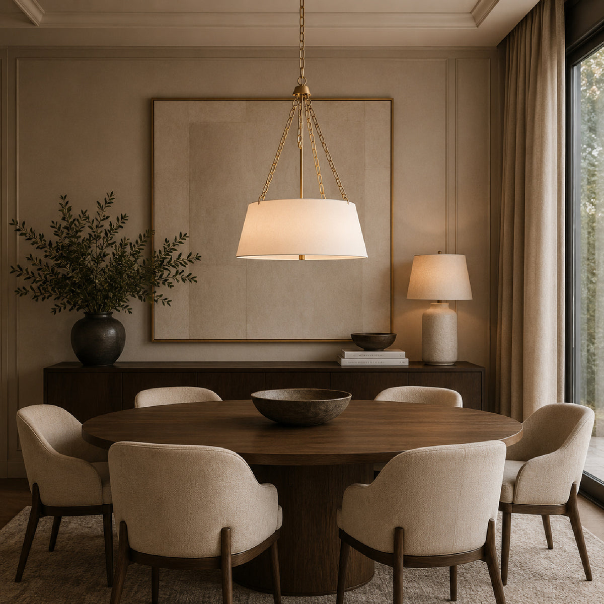 Modern European furniture - White Glass 4-Light Chandelier - www.oroa.com
