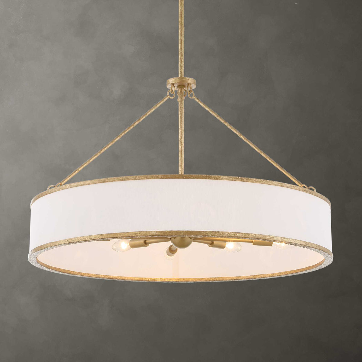 Modern European furniture - Gold Framed 8-Light Pendant Lamp - www.oroa.com