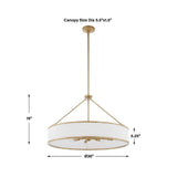 Modern European furniture - Gold Framed 8-Light Pendant Lamp - www.oroa.com