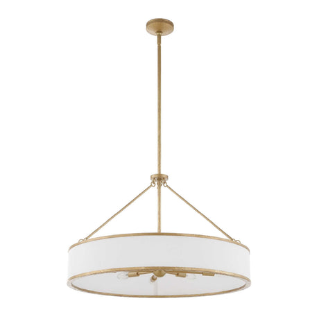 Modern European furniture - Gold Framed 8-Light Pendant Lamp - www.oroa.com
