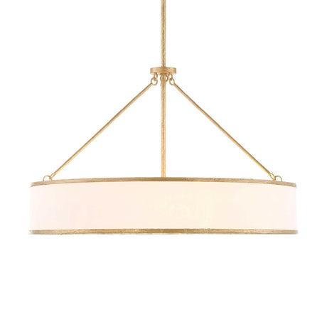 Modern European furniture - Gold Framed 8-Light Pendant Lamp - www.oroa.com