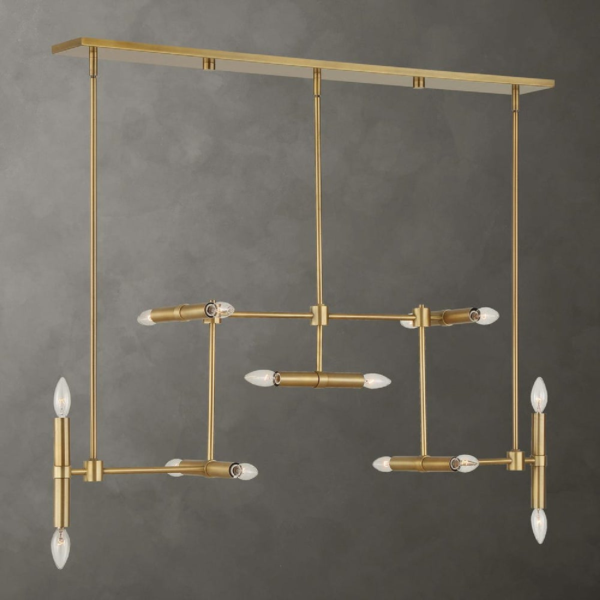 Modern European furniture - Antique Brass 14-Light Chandelier - www.oroa.com