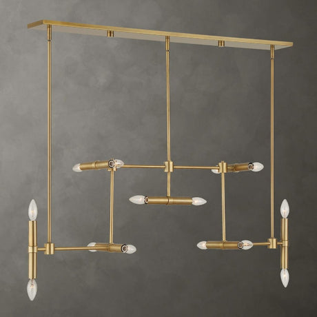 Modern European furniture - Antique Brass 14-Light Chandelier - www.oroa.com