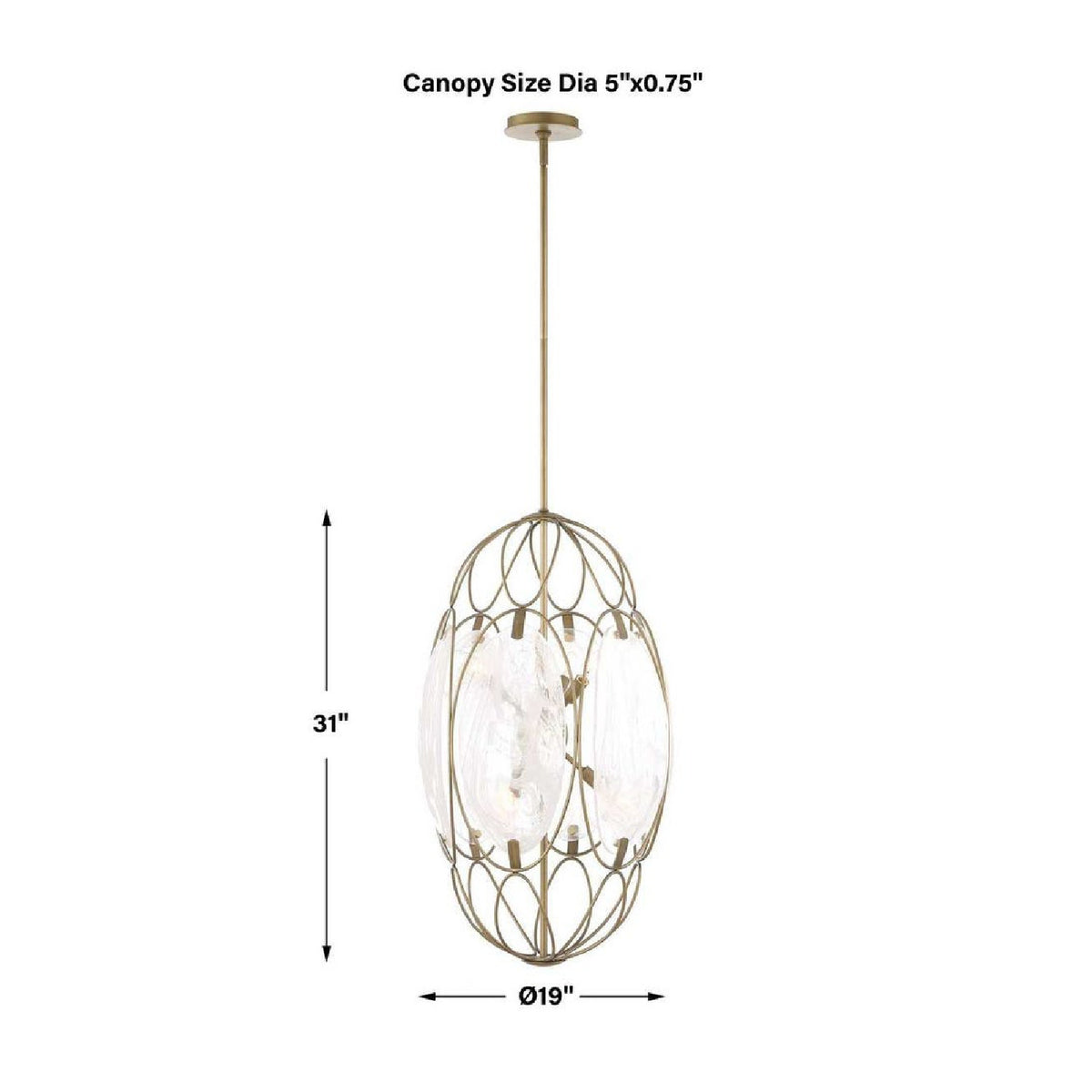 Modern European furniture - Oval Glass 6-Light Pendant Lamp - www.oroa.com