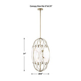 Modern European furniture - Oval Glass 6-Light Pendant Lamp - www.oroa.com
