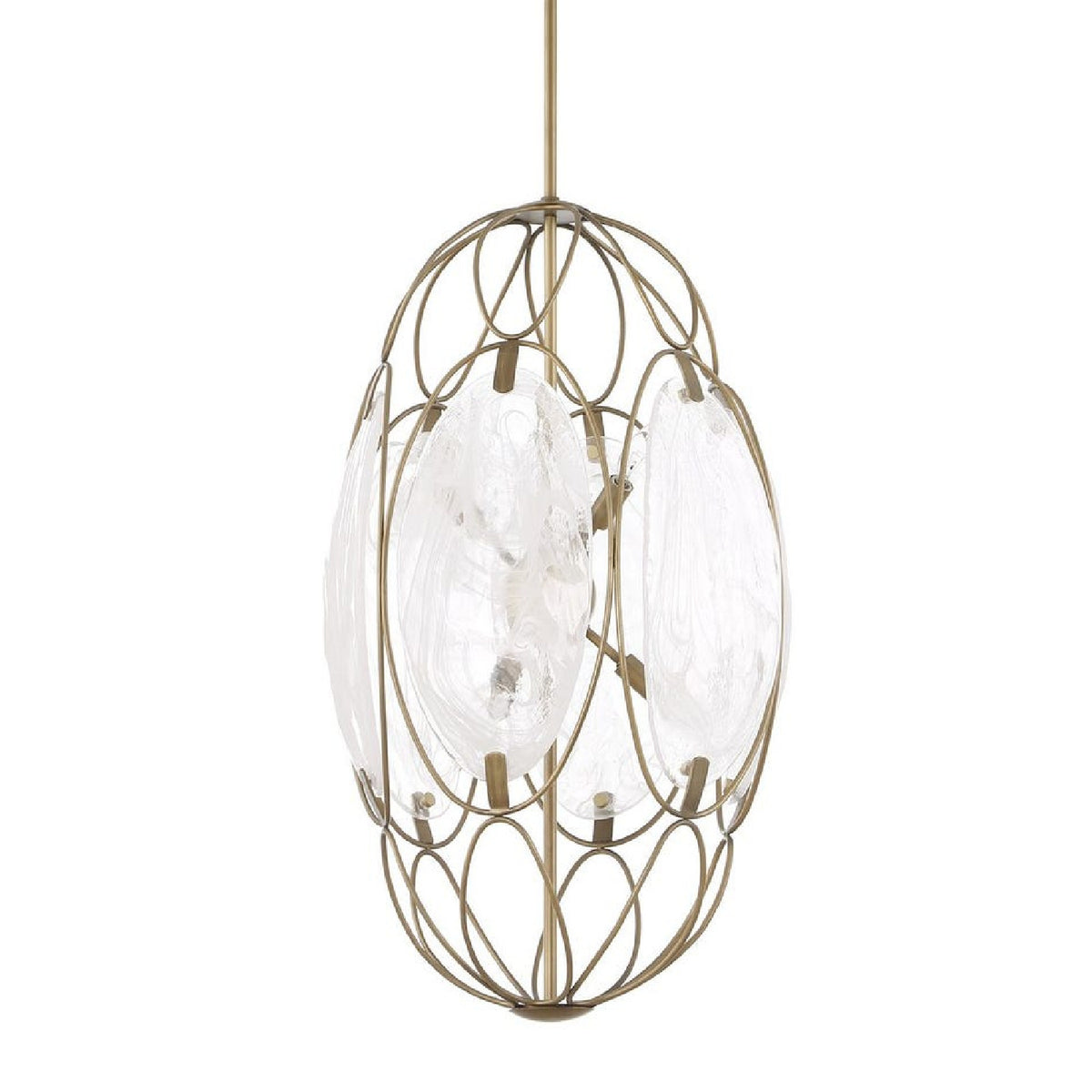 Modern European furniture - Oval Glass 6-Light Pendant Lamp - www.oroa.com