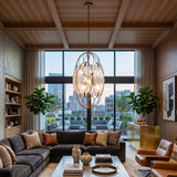 Modern European furniture - Oval Glass 6-Light Pendant Lamp - www.oroa.com