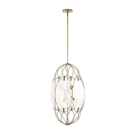 Modern European furniture - Oval Glass 6-Light Pendant Lamp - www.oroa.com