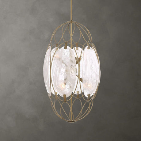 Modern European furniture - Oval Glass 6-Light Pendant Lamp - www.oroa.com