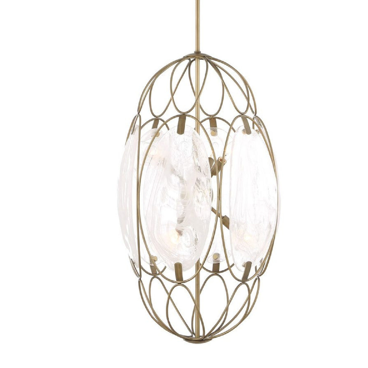 Modern European furniture - Oval Glass 6-Light Pendant Lamp - www.oroa.com