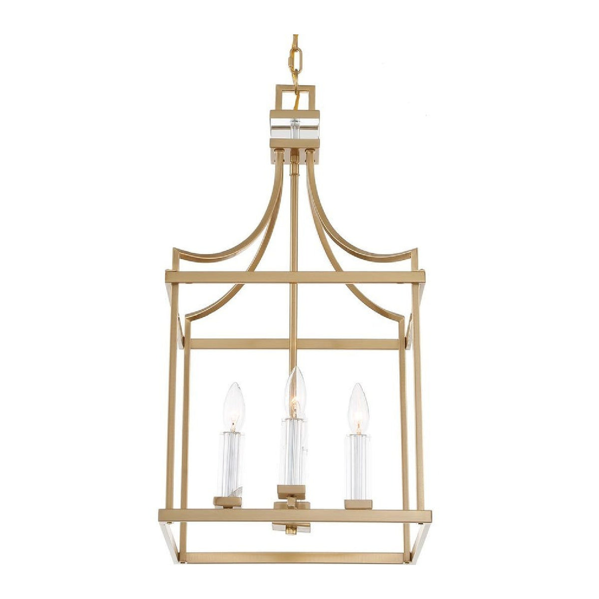 Modern European furniture - Brass Framed Lantern Pendant Lamp - www.oroa.com