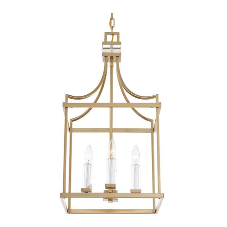 Modern European furniture - Brass Framed Lantern Pendant Lamp - www.oroa.com