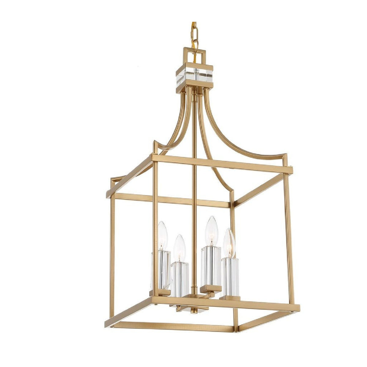 Modern European furniture - Brass Framed Lantern Pendant Lamp - www.oroa.com