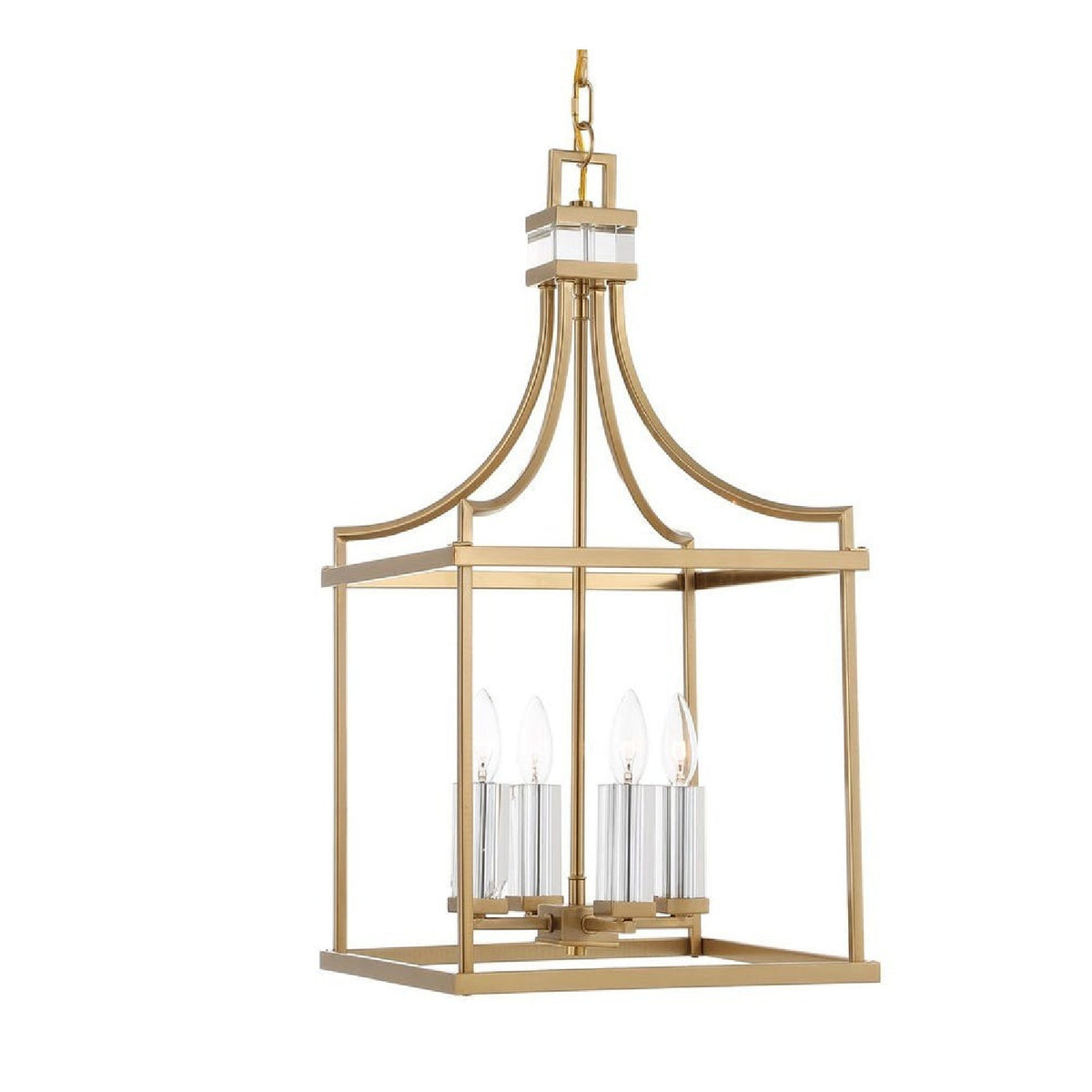 Modern European furniture - Brass Framed Lantern Pendant Lamp - www.oroa.com