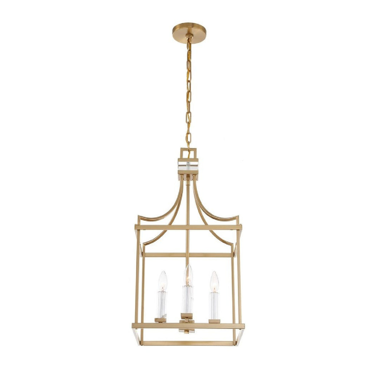 Modern European furniture - Brass Framed Lantern Pendant Lamp - www.oroa.com