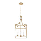 Modern European furniture - Brass Framed Lantern Pendant Lamp - www.oroa.com