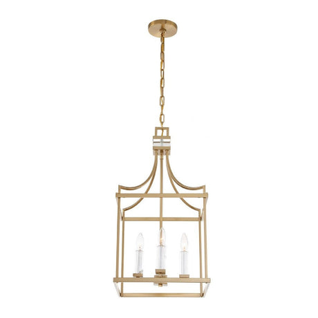 Modern European furniture - Brass Framed Lantern Pendant Lamp - www.oroa.com