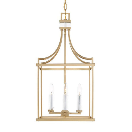 Modern European furniture - Brass Framed Lantern Pendant Lamp - www.oroa.com