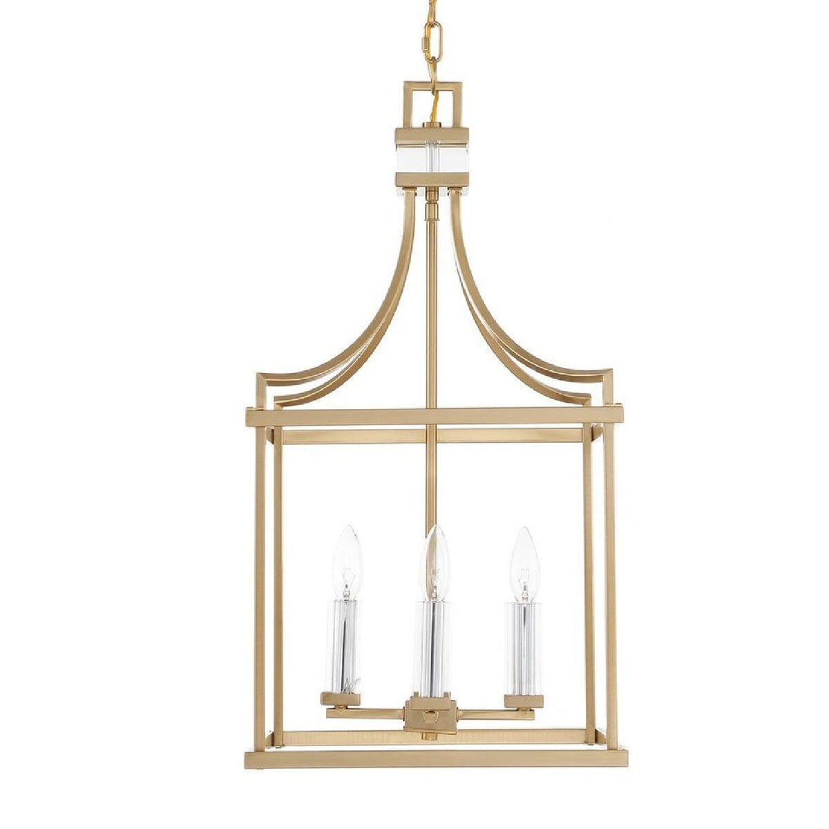 Modern European furniture - Brass Framed Lantern Pendant Lamp - www.oroa.com