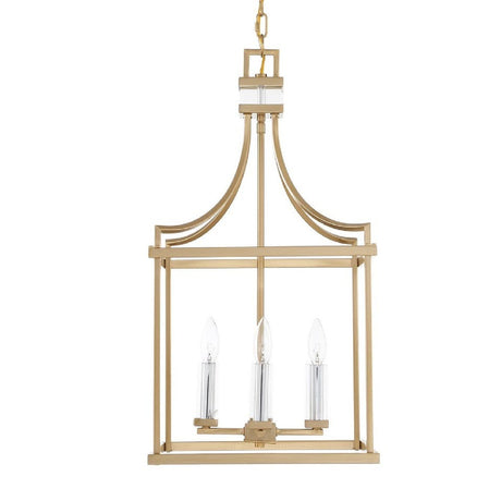 Modern European furniture - Brass Framed Lantern Pendant Lamp - www.oroa.com
