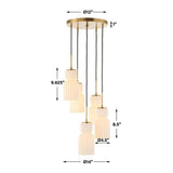 Modern European furniture - White Ceramic 5-Light Cluster Pendant Lamp - www.oroa.com