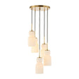 Modern European furniture - White Ceramic 5-Light Cluster Pendant Lamp - www.oroa.com