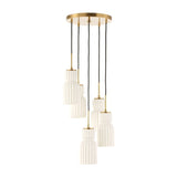 Modern European furniture - White Ceramic 5-Light Cluster Pendant Lamp - www.oroa.com