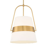 White Linen Tapered Pendant Lamp | Uttermost Harness - www.oroa.com