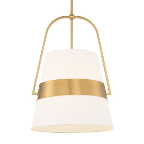 White Linen Tapered Pendant Lamp | Uttermost Harness - www.oroa.com