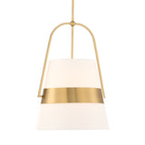White Linen Tapered Pendant Lamp | Uttermost Harness - www.oroa.com