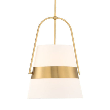 White Linen Tapered Pendant Lamp | Uttermost Harness - www.oroa.com