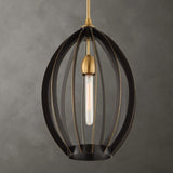 Modern European furniture - Bronze Oval Pendant Lamp - www.oroa.com