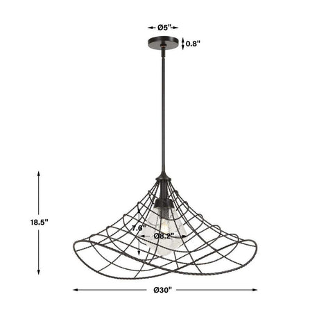 Modern European furniture - Twisted Bronze Indoor/Outdoor Pendant Lamp - www.oroa.com