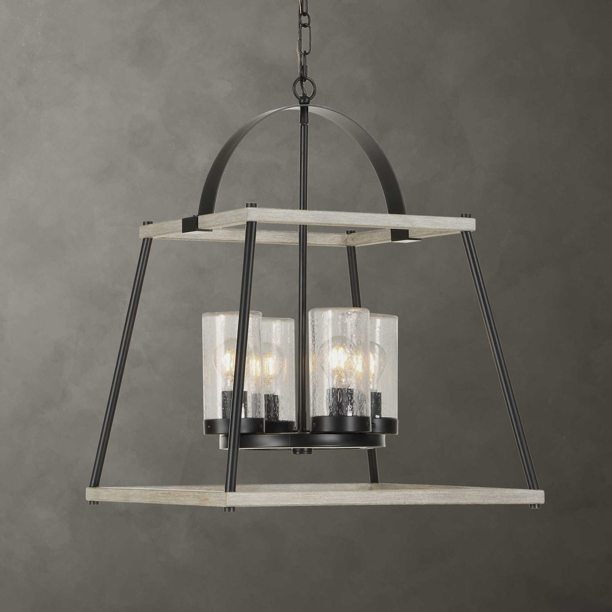 Modern European furniture - Seeded Glass 4-Light Indoor/Outdoor Pendant Lamp - www.oroa.com